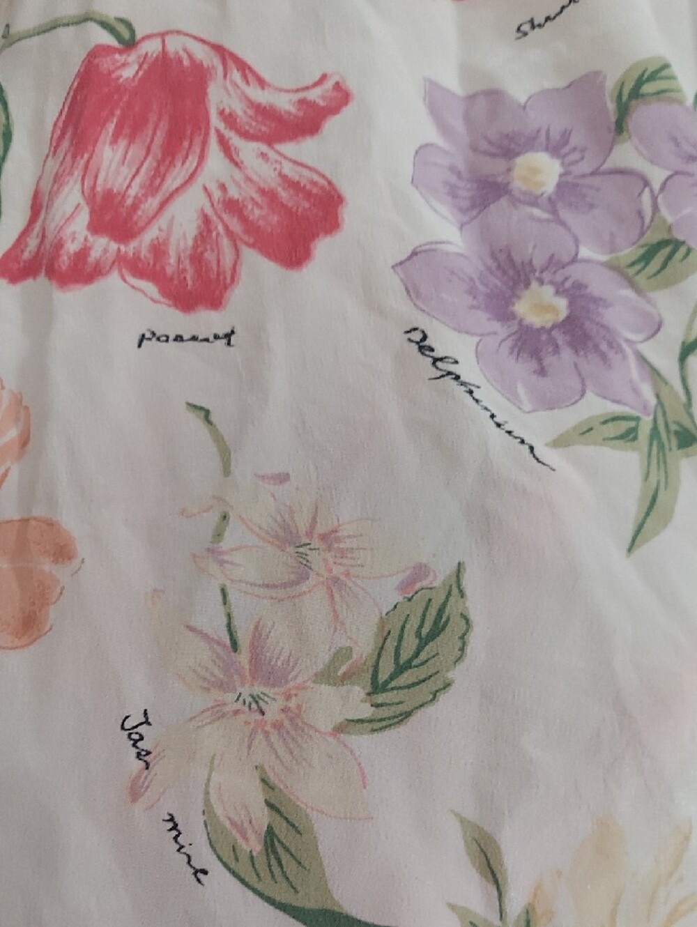 100% Silk Anna And Frank Cream Floral Short-Sleeve Button Down Shirt - Picture 3 of 9